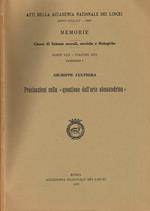 Precisazioni Sulla Quaestione Dell'Arte Alessandrina. Atti Della Accademia Nazionale Dei Lincei Anno Ccclxv. Memorie