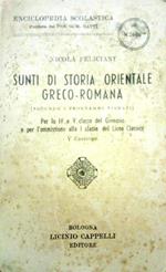 Sunti di Storia Orientale Greco-Romana