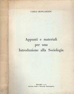 Appunti e materiali per una Introduzione alla Sociologia