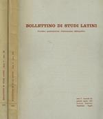 Bollettino Di Studi Latini Anno V. Periodico Quadrimestrale D'Informazione Bibliografica