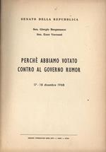 Perché abbiamo votato contro al governo Rumor. 17 - 18 dicembre 1968