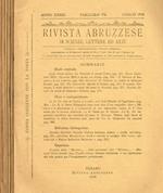 Rivista Abruzzese Di Scienze, Lettere Ed Arti Anno Xxxiii Fasc. Vi Vii Viii Ix Xi