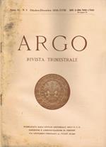 Argo. Rivista Trimestrale Anno XI - N. 4 Ottobre-Dicembre 1939