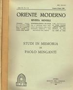 Oriente Moderno Anno Lx N.1/6 7/12. Rivista Mensile