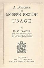 A dictionary of modern english usage