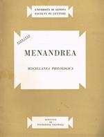 Menandrea. Miscellanea Philologica. Estratto