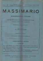 Massimario della Giurisprudenza Italiana. contenente le massime della Cassazione Civile, disposte in repertorio alfabetico