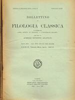 Bollettino Di Filologia Classica N.S. Anno Xiii N.6-7, 8-9-10, 11-12. Pubblicato Dalla Rivista Di Filologia E D'Istruzione Classica