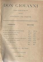 Don Giovanni. Dramma giocoso in due atti