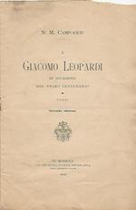 A Giacomo Leopardi. in occasione del primo centenario