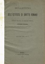 Bullettino Dell'Istituto Di Diritto Romano Anno Xiii Fasc.I