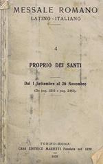 Messale Romano Latino. Italiano (Vol. 4). Proprio Dei Santi