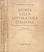 Storia della Letteratura Italiana volume I e II. con panorama delle Letterature Europee