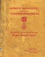 Prodotti Farmaceutici della I. G. Farbenindustrie A. G. Reparto Farmaceutico Bayer-Meister Lucius