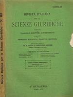 Rivista italiana per le scienze giuridiche vol.LVI fasc.I dispensa 167