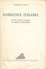 Narrativa italiana. Novelle e prose di romanzi dal Manzoni ai contemporanei