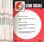 Studi sociali. Chiesa e mondo del lavoro n. 4/5, 6, 7, 8, 9, 10, 11, 12 anno 1986. Mensile di cultura e problemi sociali e del mondo del lavoro