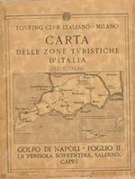 Carta delle zone turistiche d'Italia. Golfo di Napoli-Foglio II. La Penisola Sorrentina, Salerno, Capri