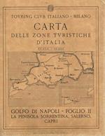 Carta delle zone turistiche d'Italia. Golfo di Napoli-Foglio II. La Penisola Sorrentina, Salerno, Capri