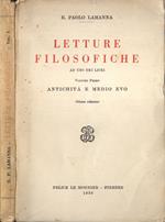 Letture filosofiche ad uso dei licei Vol. I. Antichità e Medio Evo