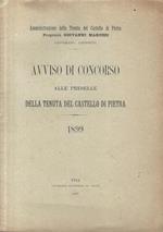 Avviso di concorso alle preselle della Tenuta del castello di Pietra. 1899