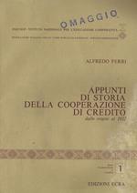 Appunti di Storia della Cooperazione di Credito dalle Origini al 1922