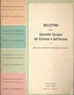 Bollettino della Comunità Europea del Carbone e dell'Acciaio Anno 5-N° 1. (Riassunto dell'Ottava Relazione Generale)