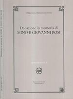 Donazione in memoria di Mino e Giovanni Rosi