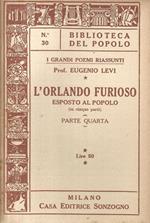 L' Orlando furioso esposto al popolo (in cinque parti). Parte quarta