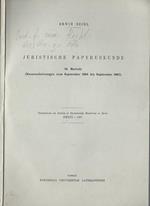 Juristiche papyruskunde. 16. Bericht. Neuerscheinungen vom september 1964 bis september 1967