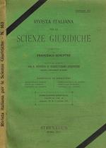 Rivista italiana per le scienze giuridiche. Dispensa 163 vol.LIV fasc.III. Pubblicazione bimestrale
