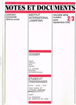 Notes et documents Institut International J.Maritain. Publication trimestrielle anno VIII n.2/3