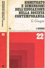 Significato e dimensioni dell'educazione nella società contemporanea