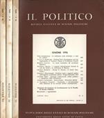Il politico Anno 1976 n. 2. 3. 4. Rivista italiana di scienze politiche