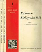 Repertorio bibliografico 1958 2voll.. I-1°gennaio-30 giugno1958. II-1°luglio-31 dicembre 1958