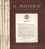 Il politico Anno 1979 n. 1 - 2 - 3 - 4. Rivista italiana di scienze politiche