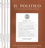 Il Politico. Rivista italiana di scienze politiche nuova serie anno XXXVI
