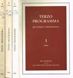 Terzo programma. Quaderni trimestrali n.1 2 3 anno 1963