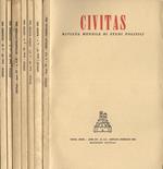 Civitas Anno XV n. 1 - 2, 3, 4 - 5, 6, 9 - 10, 11, 12. Rivista mensile di studi politici