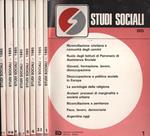 Studi sociali Anno 1985 n. 1, 2. 3, 4, 5, 6. 7, 8, 9. 10, 11