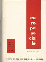 Europa Sociale Anno XII-N° 7-8 9 10. Rivista di politica sociologica e cultura