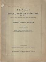 Annali della Scuola Normale Superiore di Pisa. Lettere Storia e Filosofia