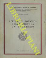 Appunti di botanica della bietola da zucchero. Anno Accademico 1956-57