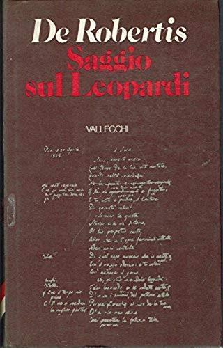 Saggio su leopardi 1922/1936 - copertina