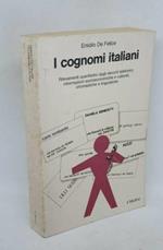I COGNOMI ITALIANI Emidio De Felice Il Mulino 1980