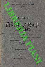 Lezioni di metallurgia (e miniere). Anno 1912-1913
