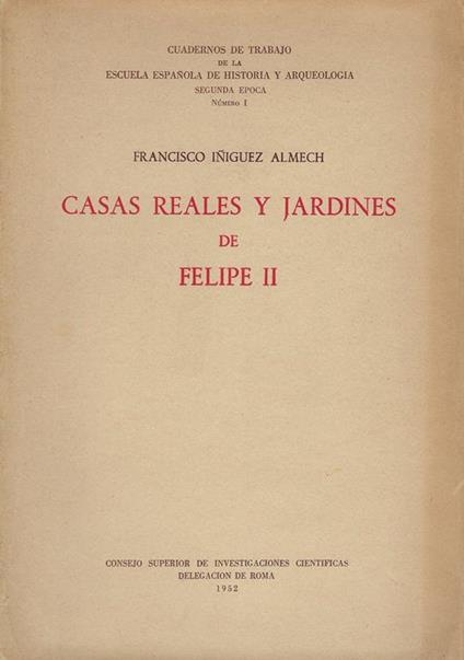 Casas reales y jardines de Felipe 2 - copertina