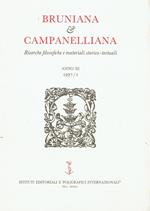 Bruniana e Campanelliana : Ricerche filosofiche e materiali storico-testuali. Anno III, 1997 -I