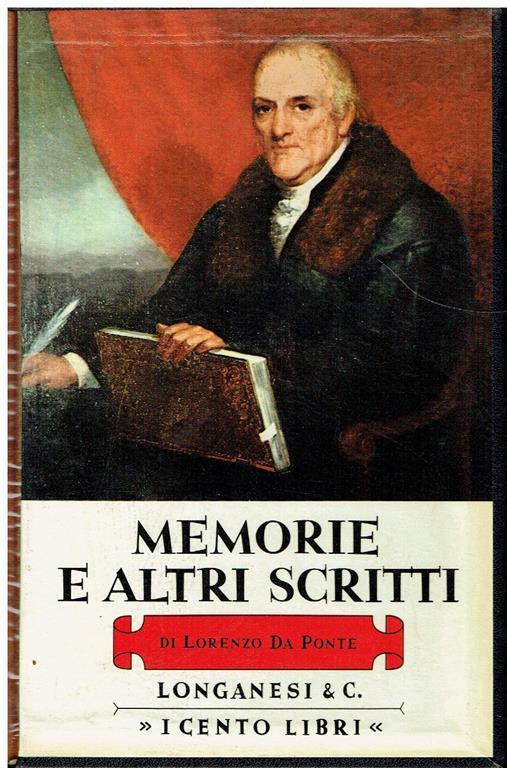 Memorie e altri scritti - Lorenzo Da Ponte - copertina