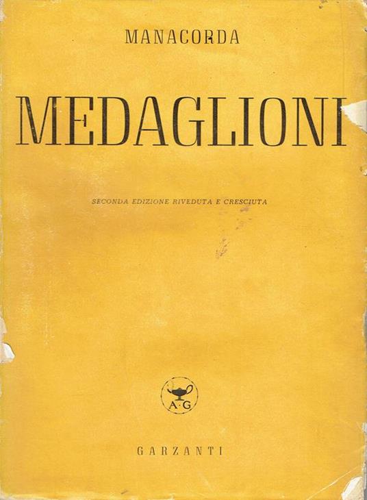 Medaglioni - Giuliano Manacorda - copertina